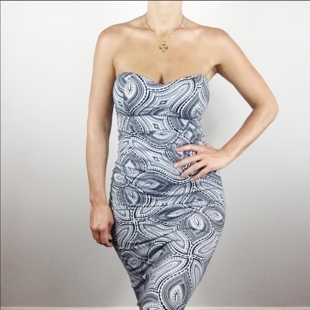 Derek Heart Strapless Midi Dress Medium A311 - Picture 2 of 4
